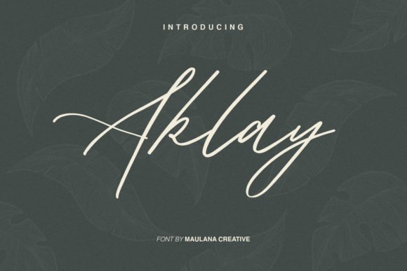 Aklay: A Script Font for Elegant Editorial Design