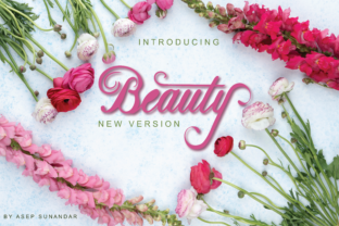 Beauty Pink Flowers: A Script Handwritten Font for Elegant Craft Projects