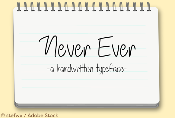 Never Ever: A Script Handwritten Font That Breathes Life into Every Project